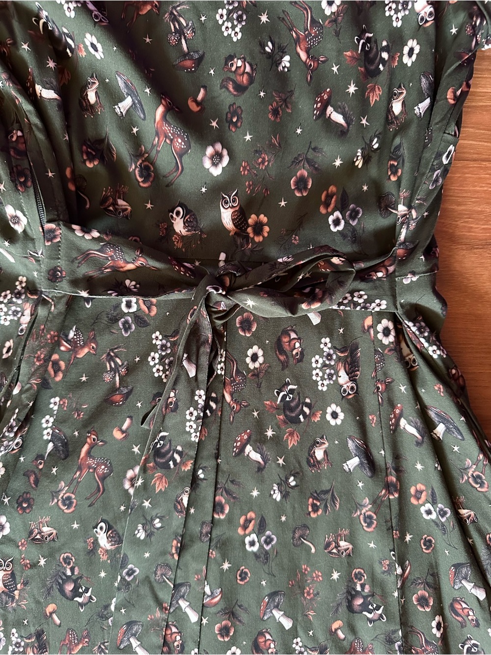 Hot Topic Green Thorn & Fable Woodland Creature Floral Maxi Dress - Picture 11 of 13